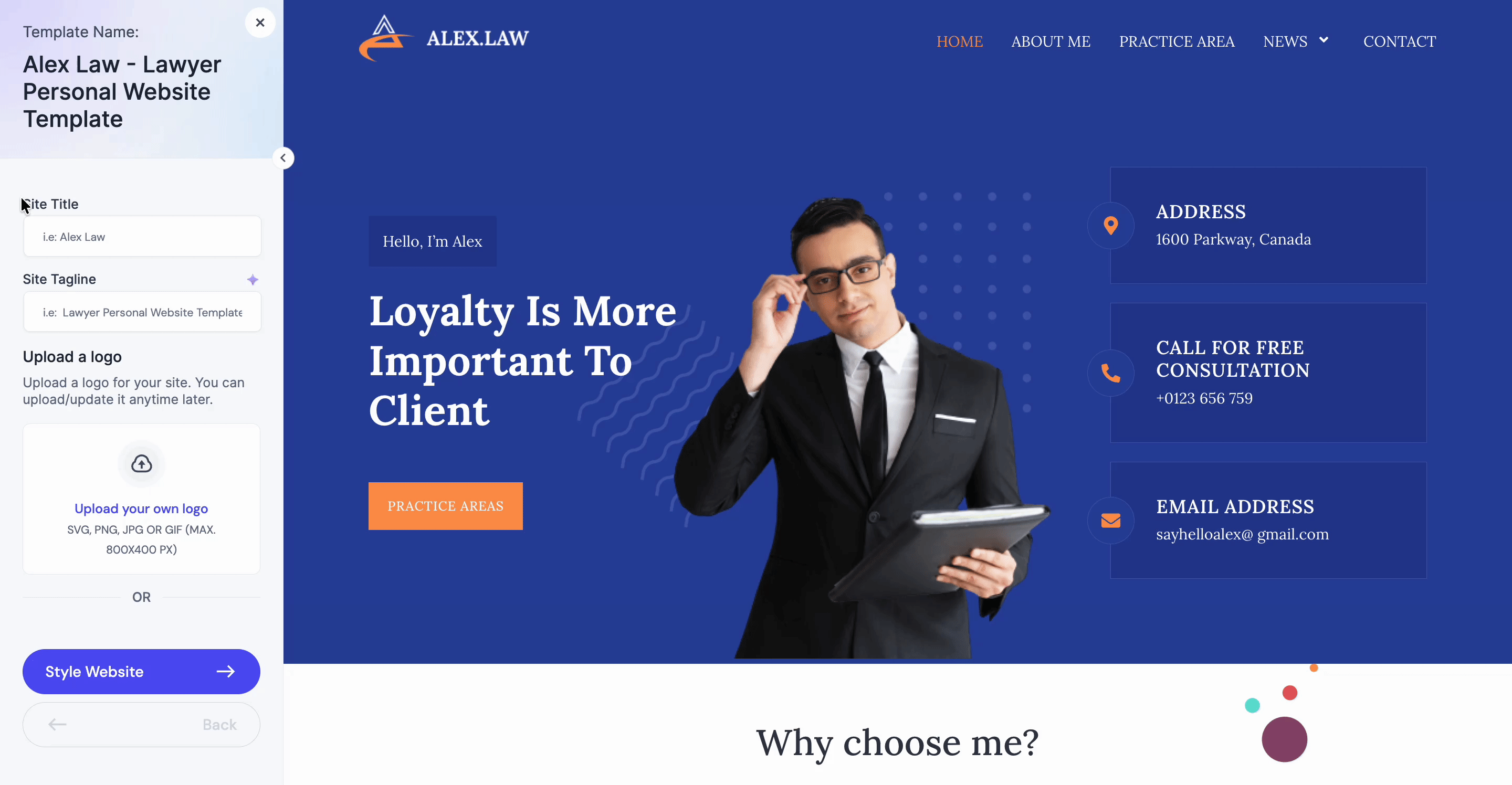 Add Site Title and Tagline