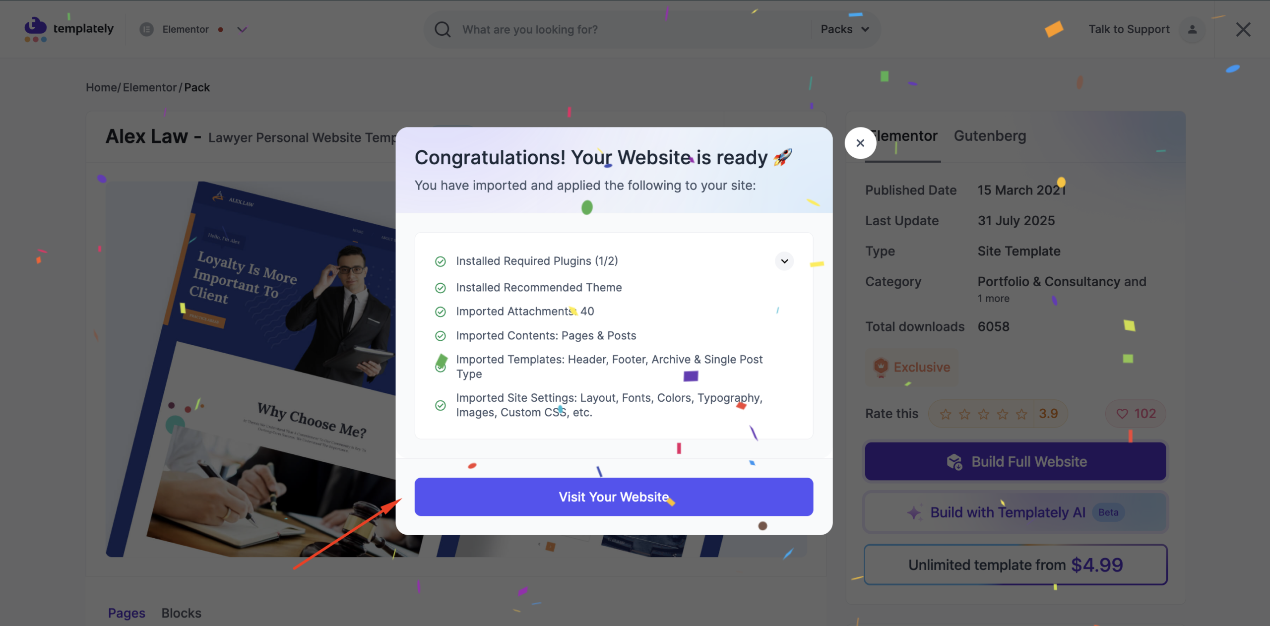 How Does The Templately Full Site Import Work?