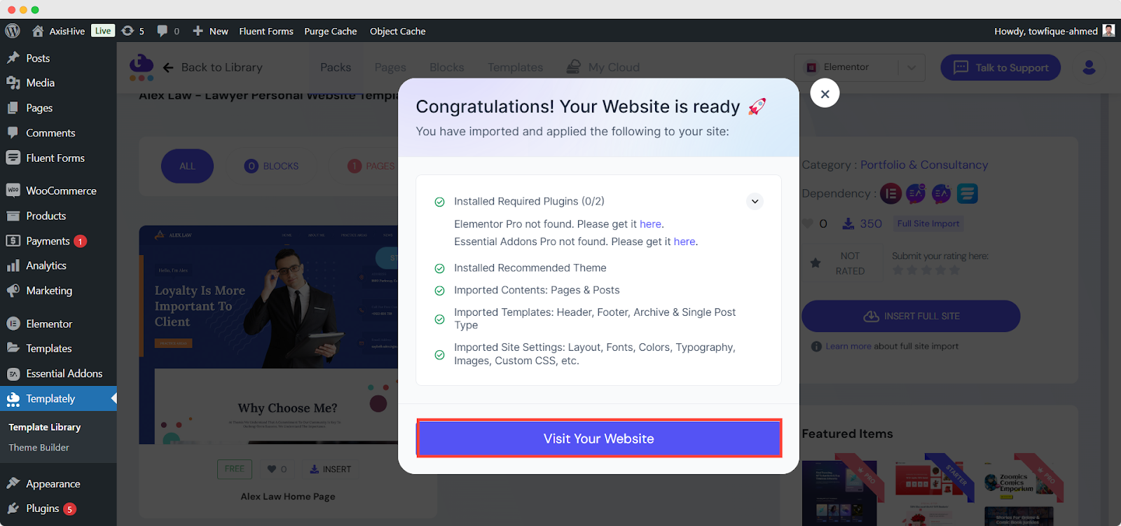 How Does The Templately Full Site Import Work? 7 Customize Global Typography