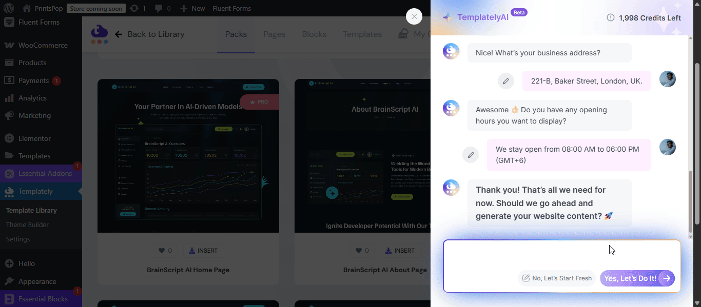 How to Generate Website Content with Templately AI? 13 Templately AI