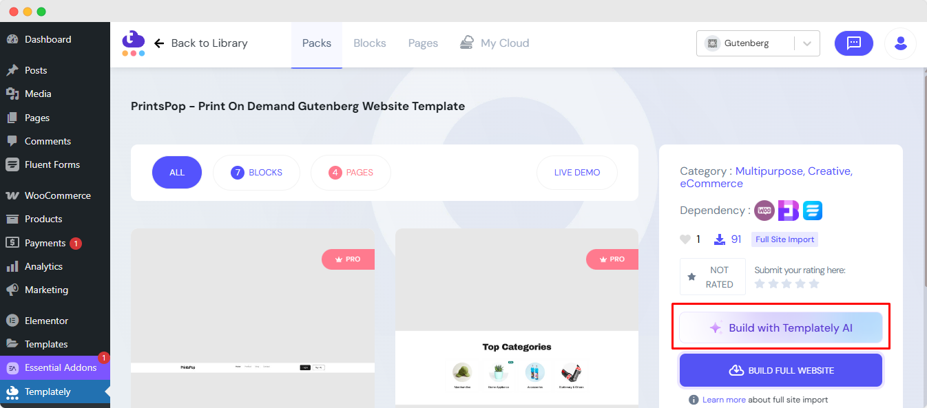 How to Generate Website Content with Templately AI? 9 Build with Templately AI