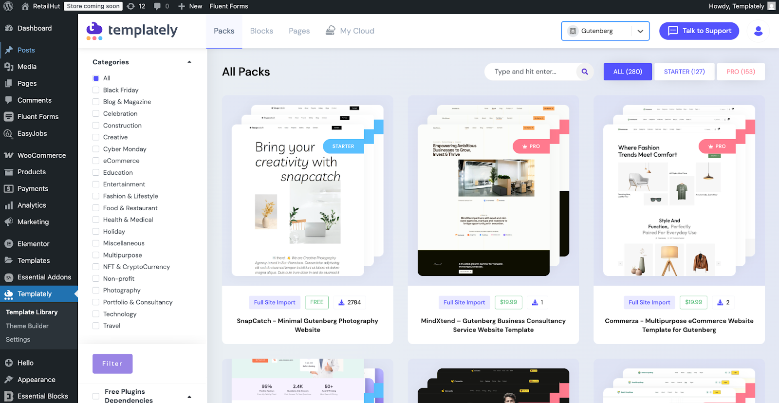 How to Generate Website Logo with Templately AI? 2 Select Template Pack