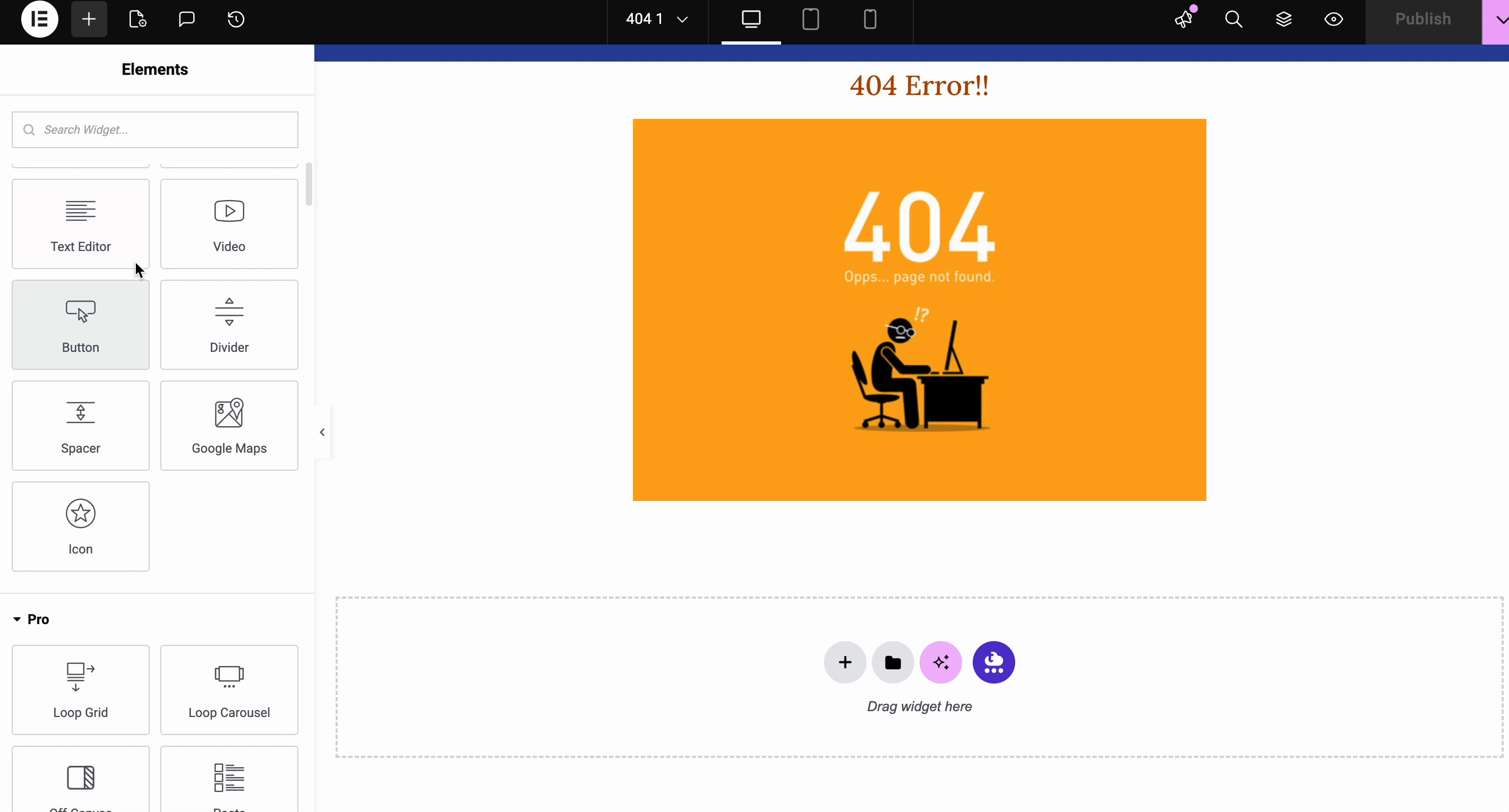 How to Design a 404 Page Using Templately Theme Builder? 2 Design a 404 Page