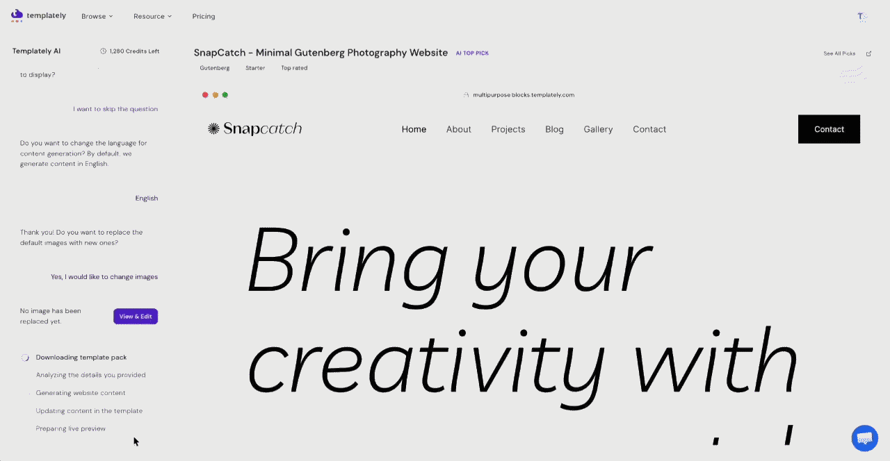Save and Generate site
